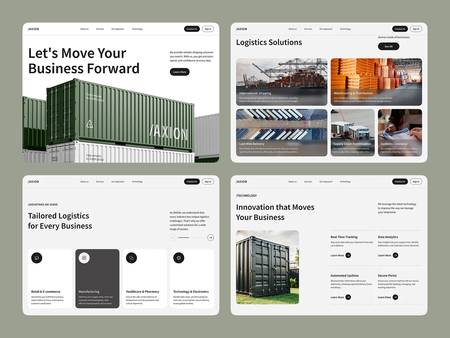 Axion logistics concepts